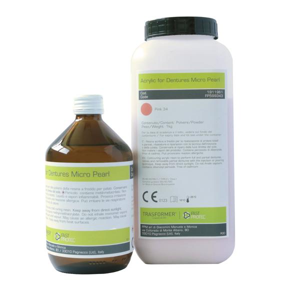 MICRO PEARL akril 1 kg por + 500 ml folyadék (világos) rózsaszín KIT