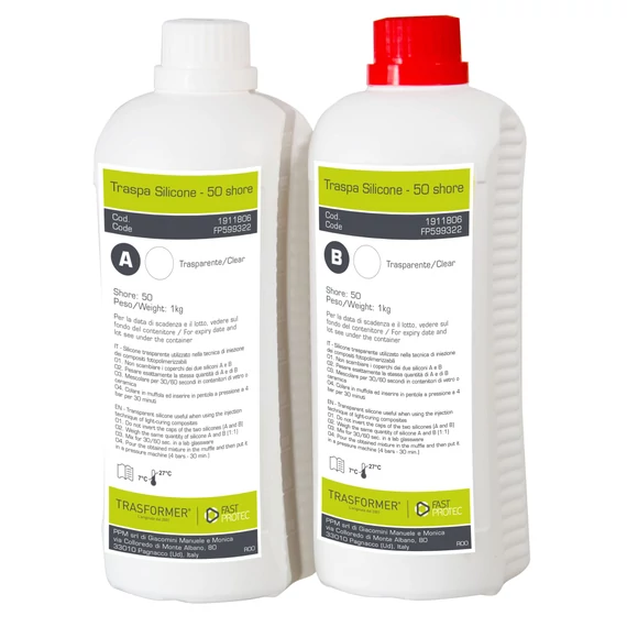 TRASPA SILICONE 50 shore 1+1